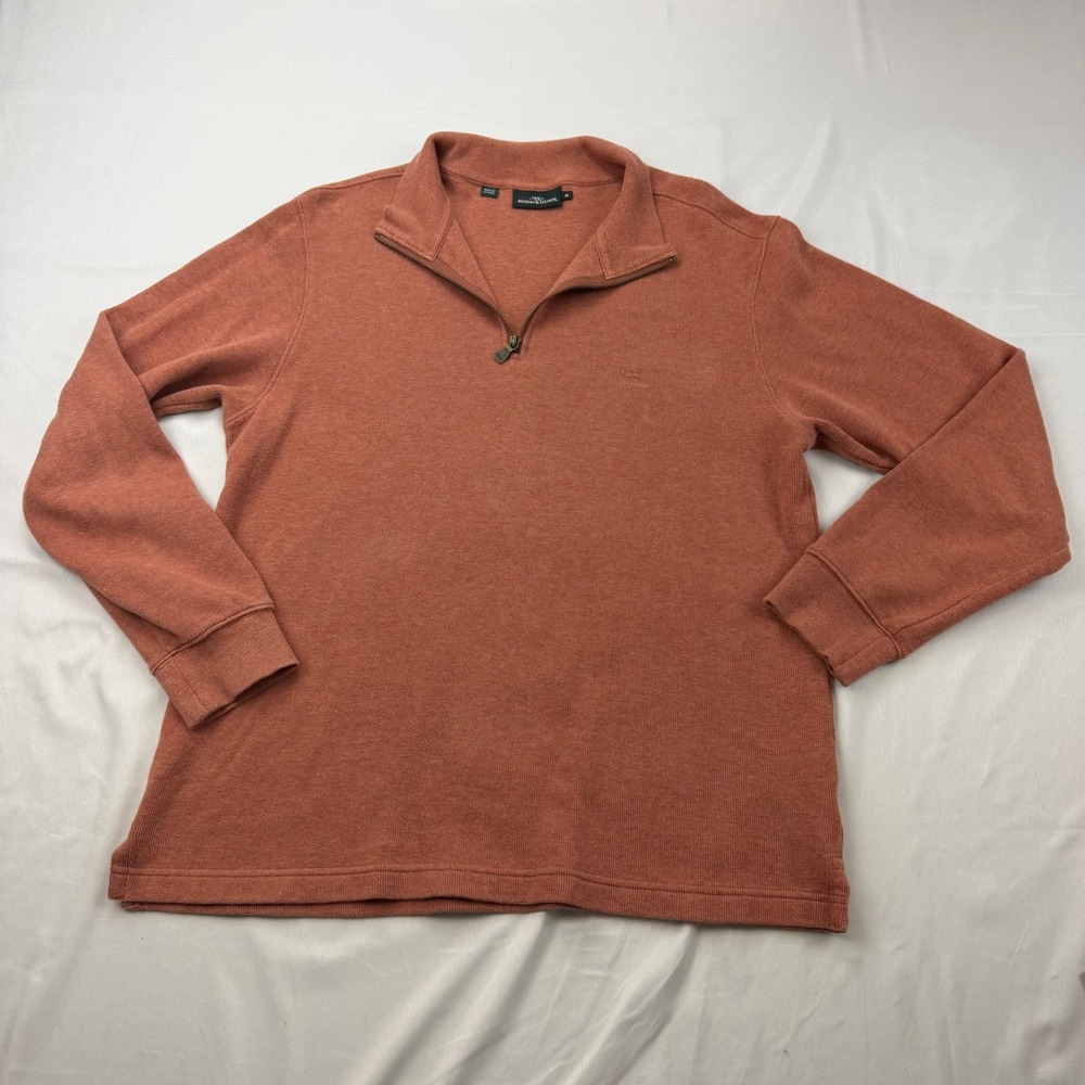 Rodd & Gunn Quarter Zip Pullover Mens Size M Papaya Orange Australian Cotton